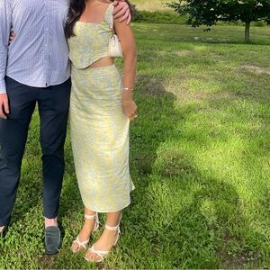 Yellow the Label Harmony linen skirt in butter toile